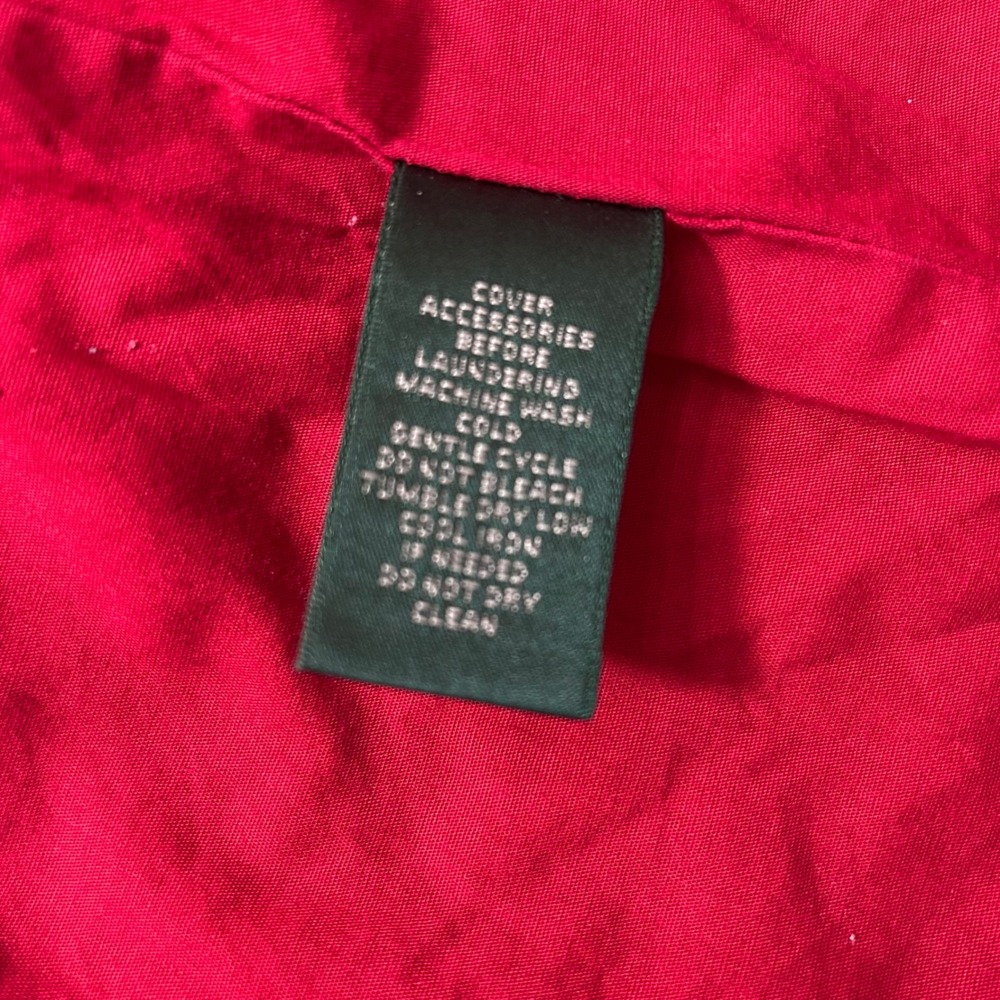 Lauren Ralph Lauren Quilted Jacket Red Size Small Snap Button Pockets RL‎ Logo - Picture 5 of 8